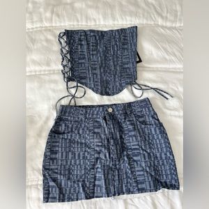 White Fox Boutique Blue Denim Set